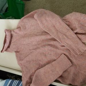 Vero moda small turtle neck sweater pink sparkles